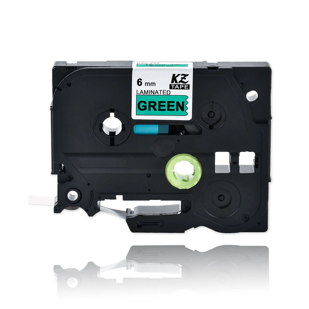 Compatible Brother TZe Label Tape 6/9/12mm – TZe-231 631 531 Label Tape Cartridge Nixie 6mm black on green