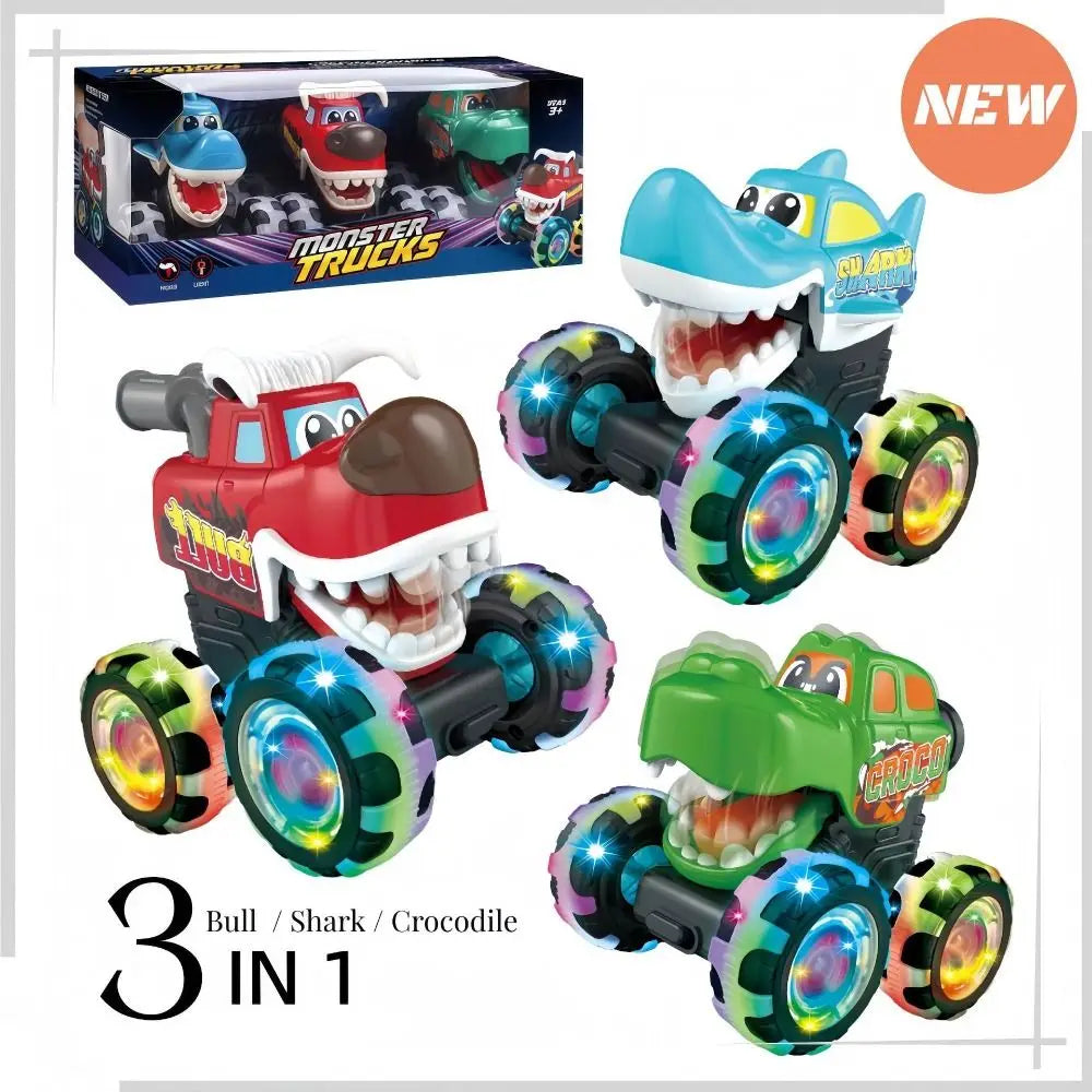 Monster Truck Pull Back Toy with Lights – Kids Gift Ages 4–12 Pull Back Toy Truck Nixie