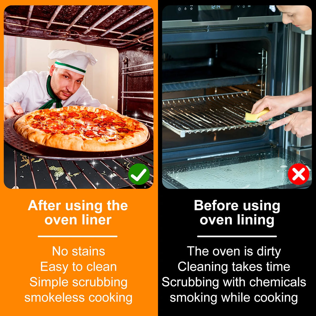 4-Pack Non-Stick Reusable Oven Liners & BBQ Grill Mats Oven Liner Set Nixie
