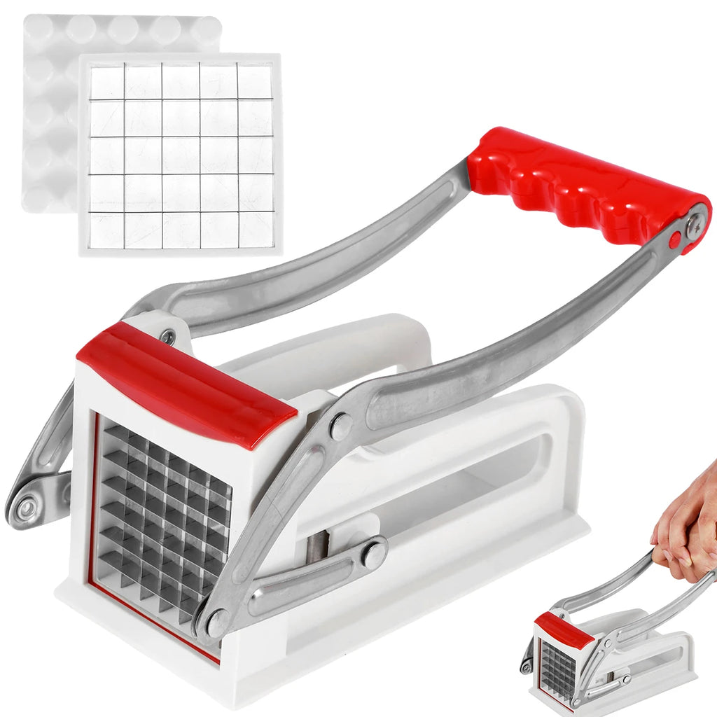 Stainless Steel French Fry Cutter – 25 & 49 Hole Blades French Fry Cutter Nixie