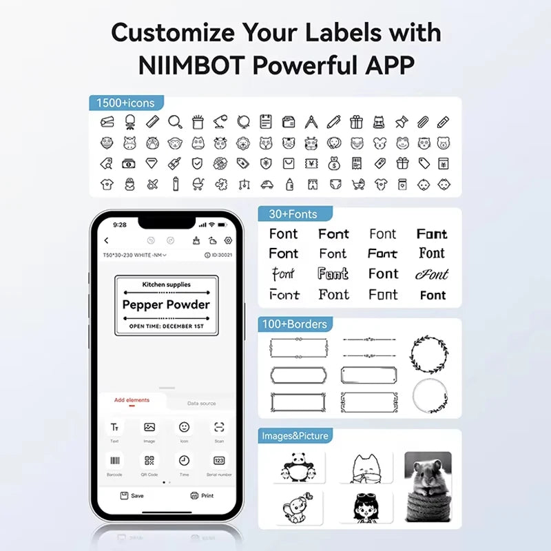 NIIMBOT Thermal Label Paper – Waterproof Self-Adhesive Stickers Thermal Label Paper Nixie