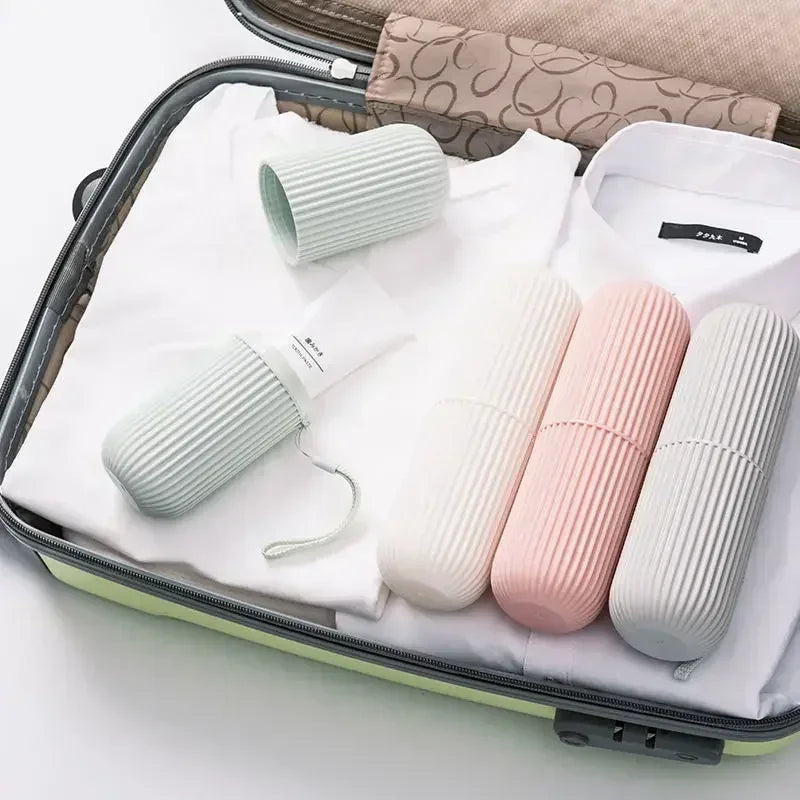 Portable Toothbrush & Toothpaste Holder Travel Storage Case Toothbrush Travel Case Nixie