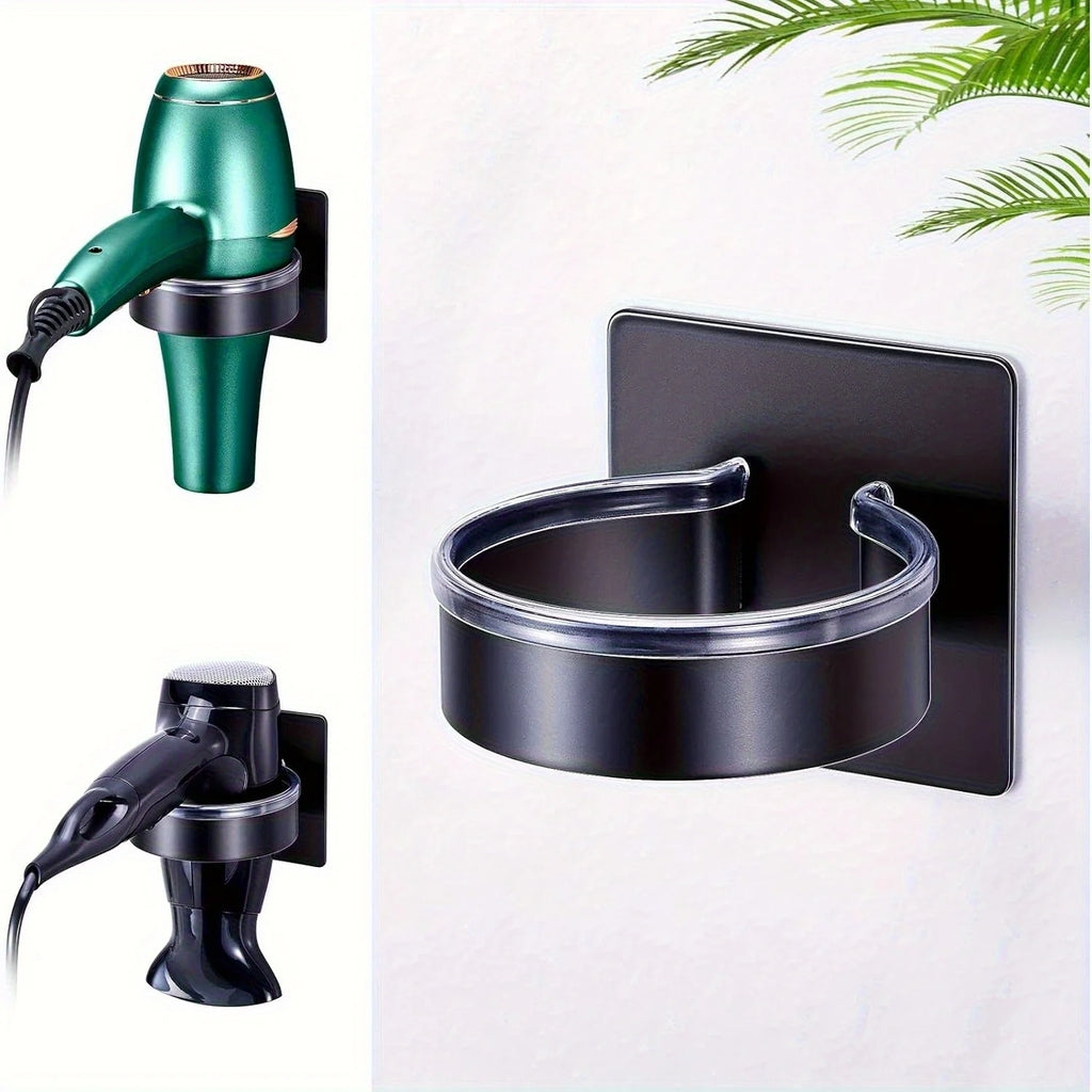No-Drill Wall Mounted Hair Dryer Holder – Metal Bracket Hair Dryer Holder Nixie
