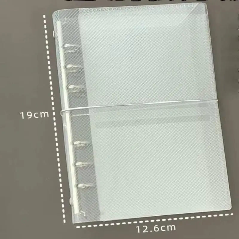 A6 Mini PP Three-Fold Loose Notebook Cover | Card & Photo Storage Notebook Cover Nixie A6 White