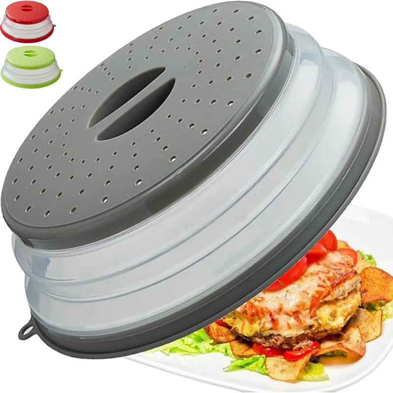 Foldable Microwave Splash Guard Cover – BPA-Free, Vented Microwave Cover Lid Nixie