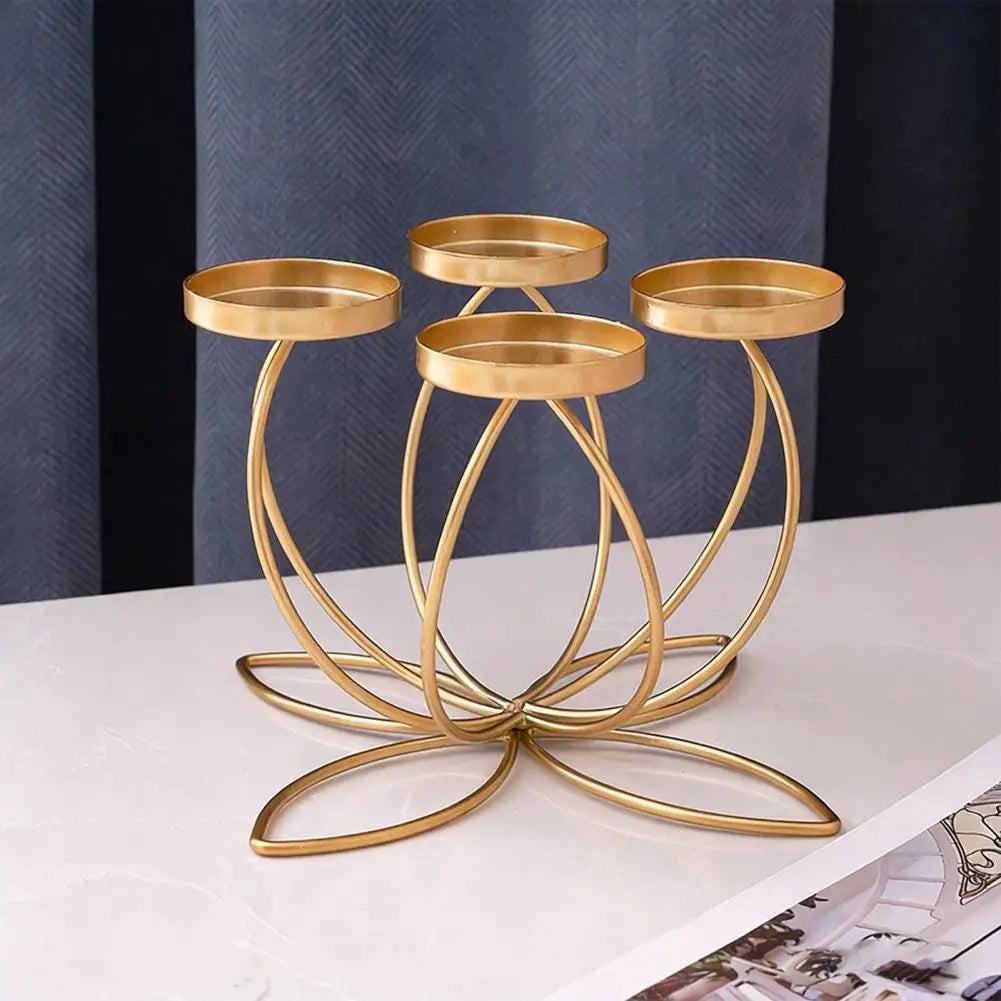 Iron Candle Holder Stand | 1/3/4/5 Candle Tabletop Candlestick Candle Holder Stand Nixie