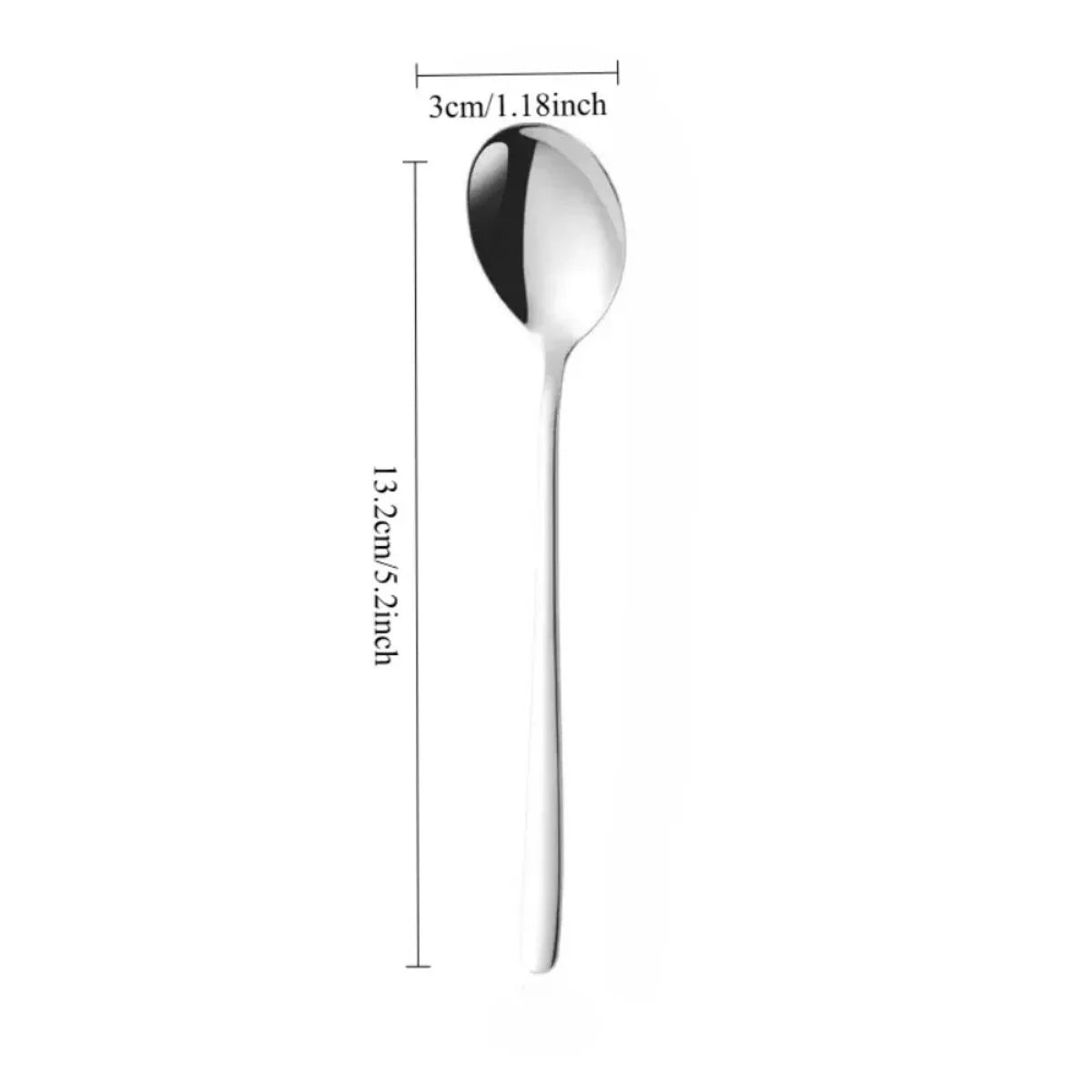 8-Piece Stainless Steel Long Handle Spoons – Ice Cream & Cocktail Kitchen Spoon Set Nixie