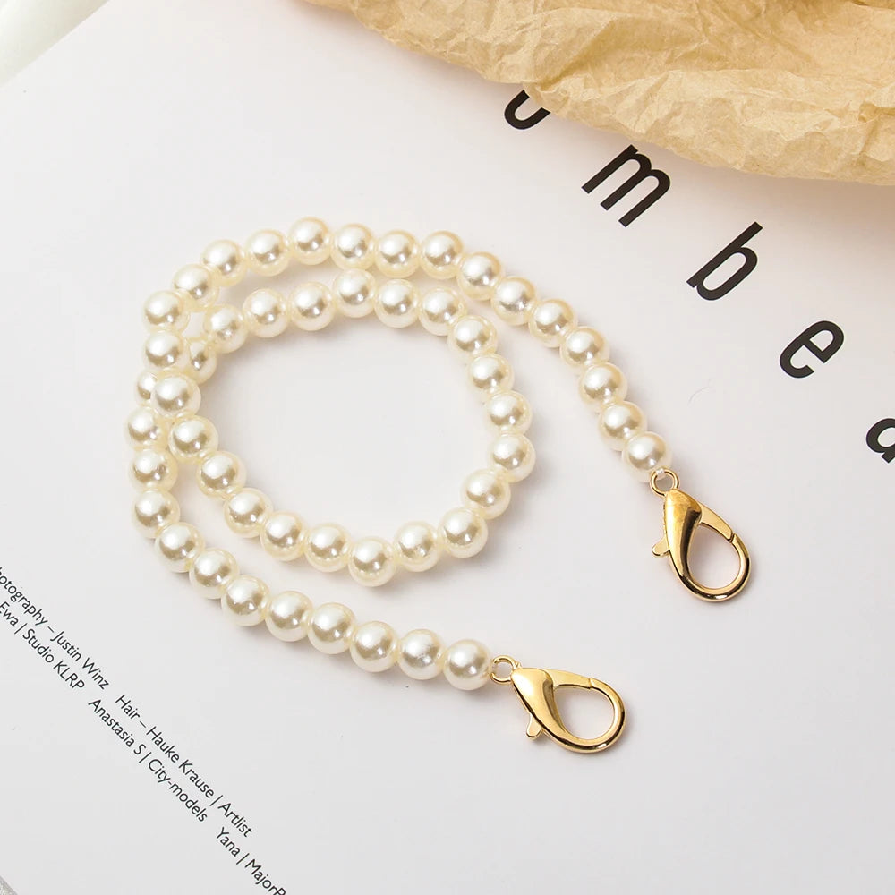 Pearl Beaded Bag Strap | 14 Sizes DIY Handbag Chain Handle Pearl Bag Strap Nixie