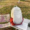 Nixie Large-Capacity Color-Block Hiking Backpack | Lightweight Hiking Backpack Nixie White with Red