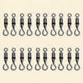 20PCS Titanium Alloy Open Swivel Fishing Rings with Rubber O-Rings Fishing Swivel Rings Nixie Black-S