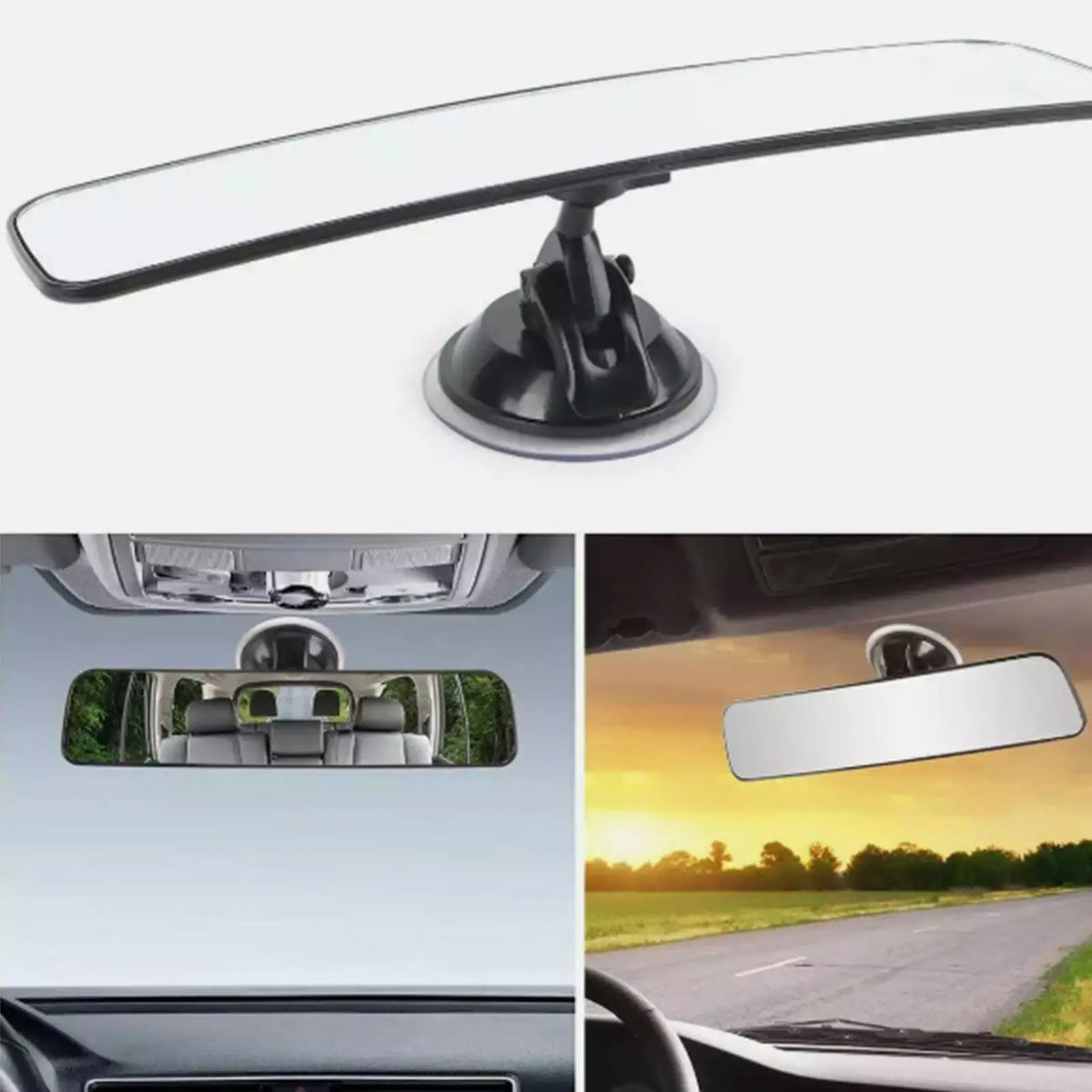 Suction Cup Convex Rearview Mirror Wide-Angle for Cars & Trucks Convex Rearview Mirror Nixie