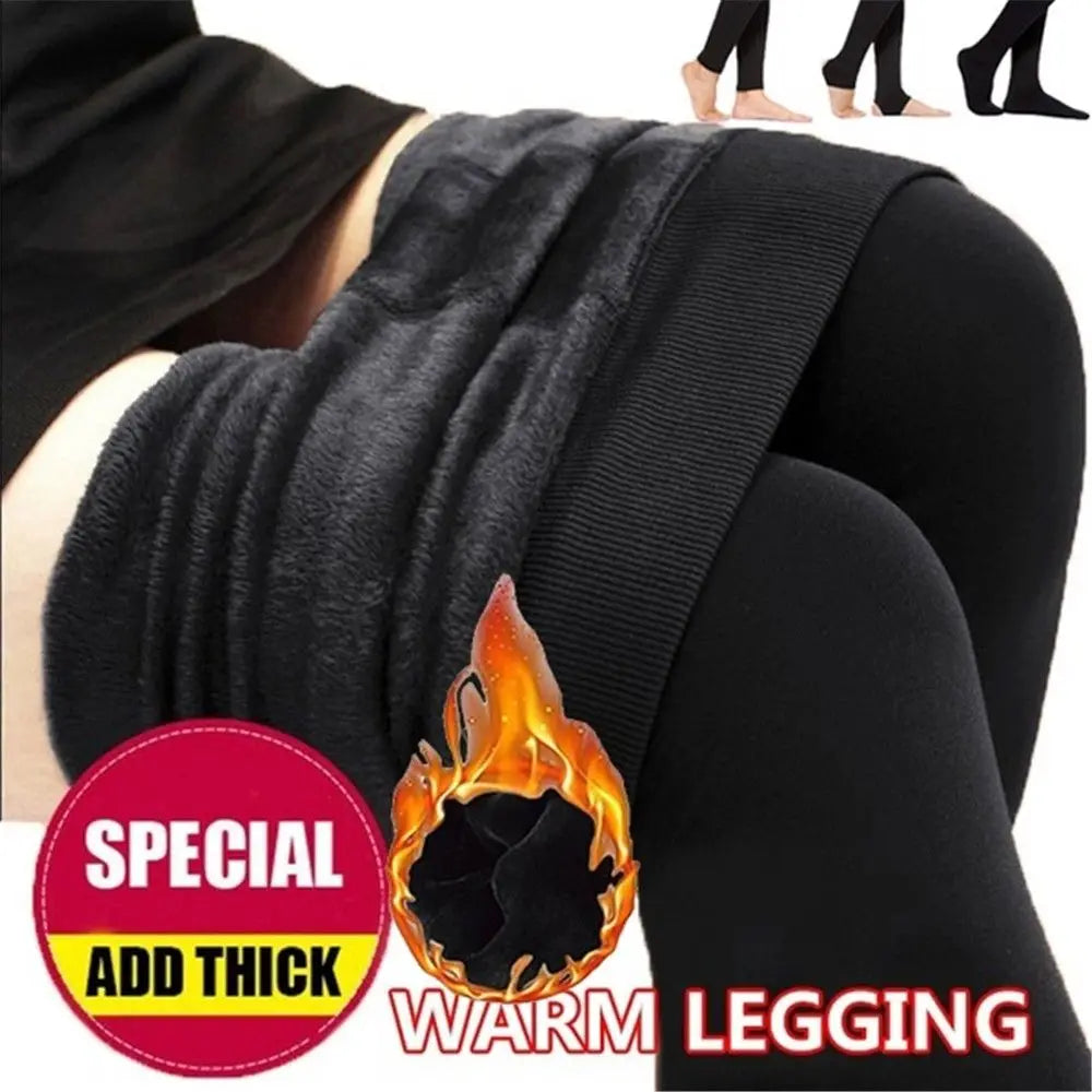 Women's Fleece Lined Thermal Leggings – Slim Winter Tights Thermal Leggings Nixie