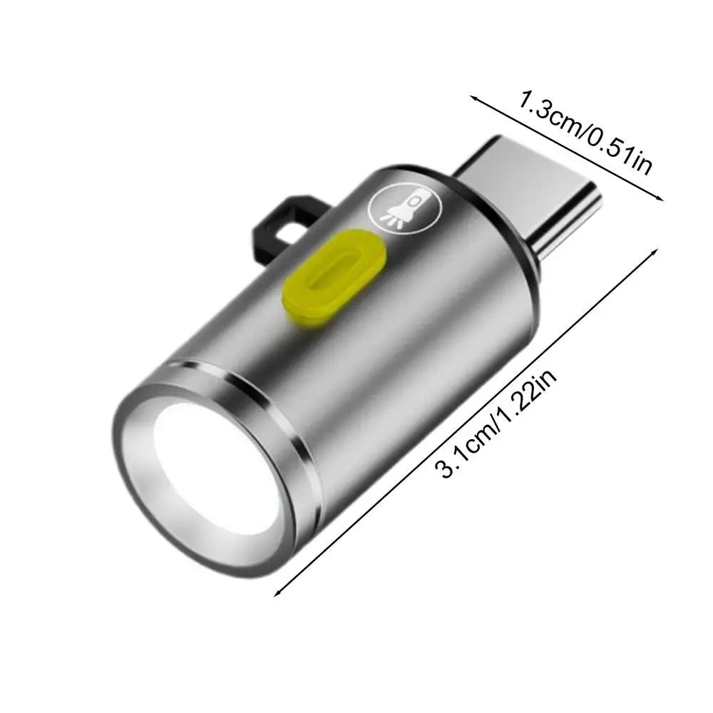Type-C Rechargeable LED Pocket Flashlight – Waterproof Torch