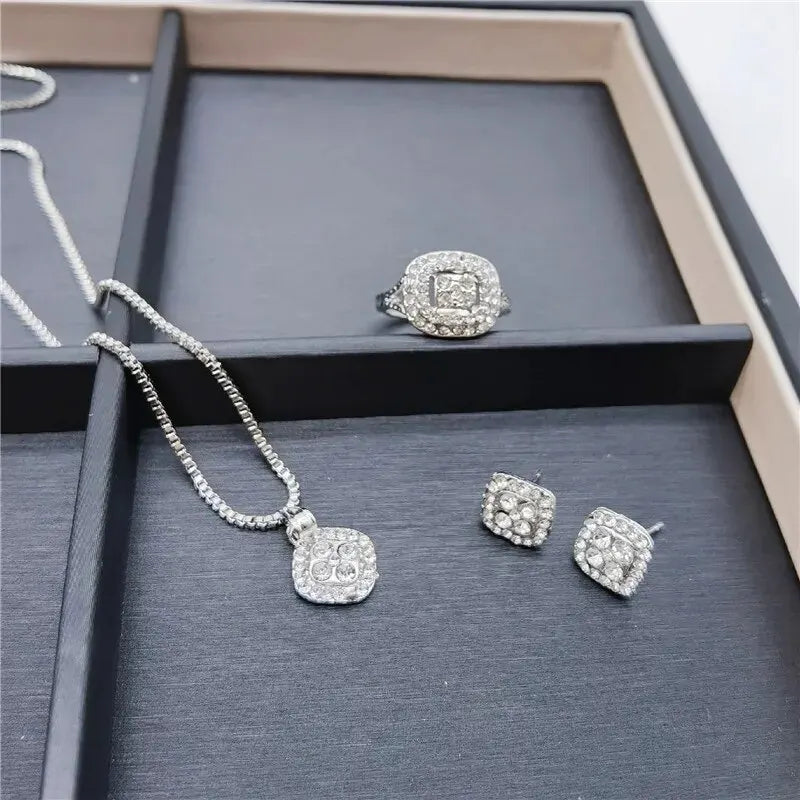 Eight Hearts & Arrows Ring, Earrings & Necklace Set | Nixie Jewelry Gift Set Nixie