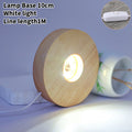 10cm Wooden LED Rotating Display Stand Light Base + USB