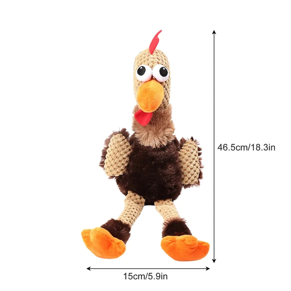 Turkey Squeaky Plush Dog Toy – Soft Stuffed Chew Toy for Puppies Plush Dog Toy Nixie
