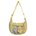 Japanese Sporty Dumpling Shoulder Bag – Large Capacity Hobo Shoulder Bag Nixie Yellow (without char
