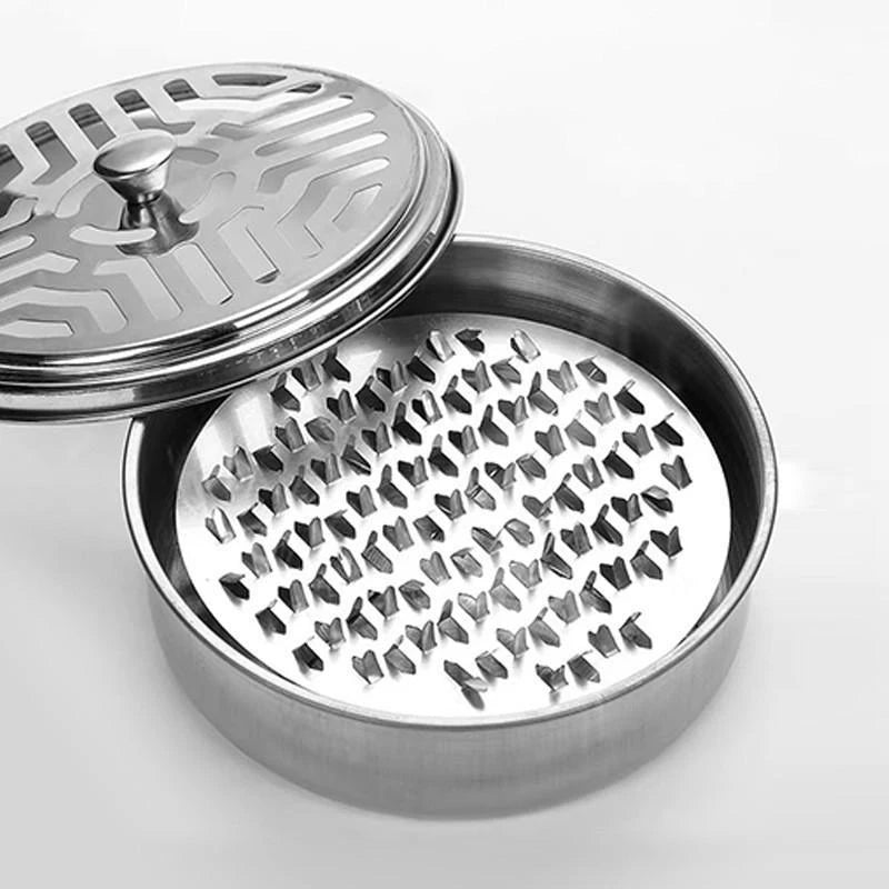 Stainless Steel Mosquito Coil Holder Tray with Cover Mosquito Coil Holder Nixie 1PC No plug