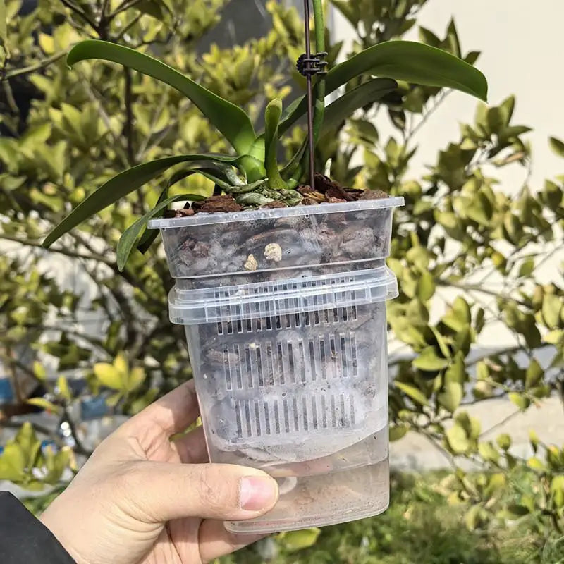 Double Layer Self-Watering Nursery Pot with Drainage Holes