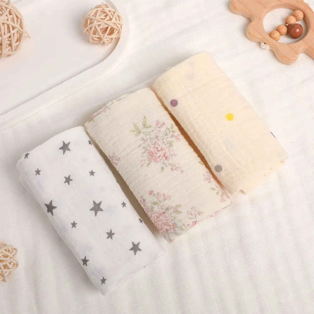 4-Layer Cotton Baby Washcloths – Soft Gauze Burp Cloths 3-5 Pack Baby Washcloths Nixie 15