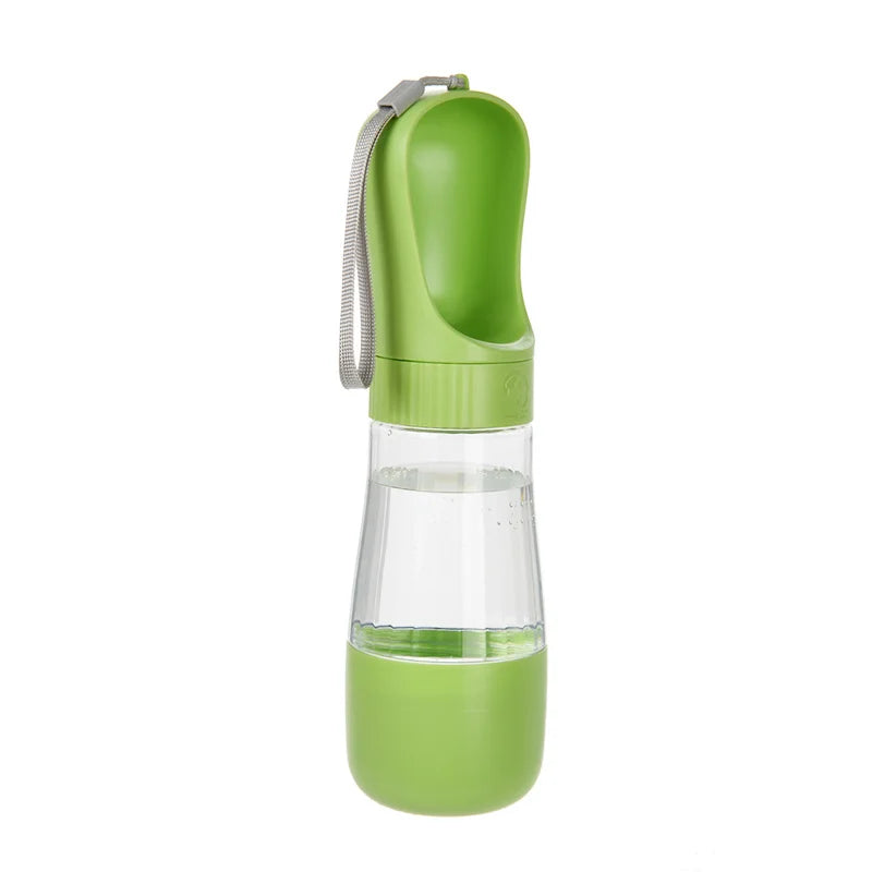 Portable Dog & Cat Water Bottle with Food Compartment Pet Travel Bottle Nixie Green Water and Food