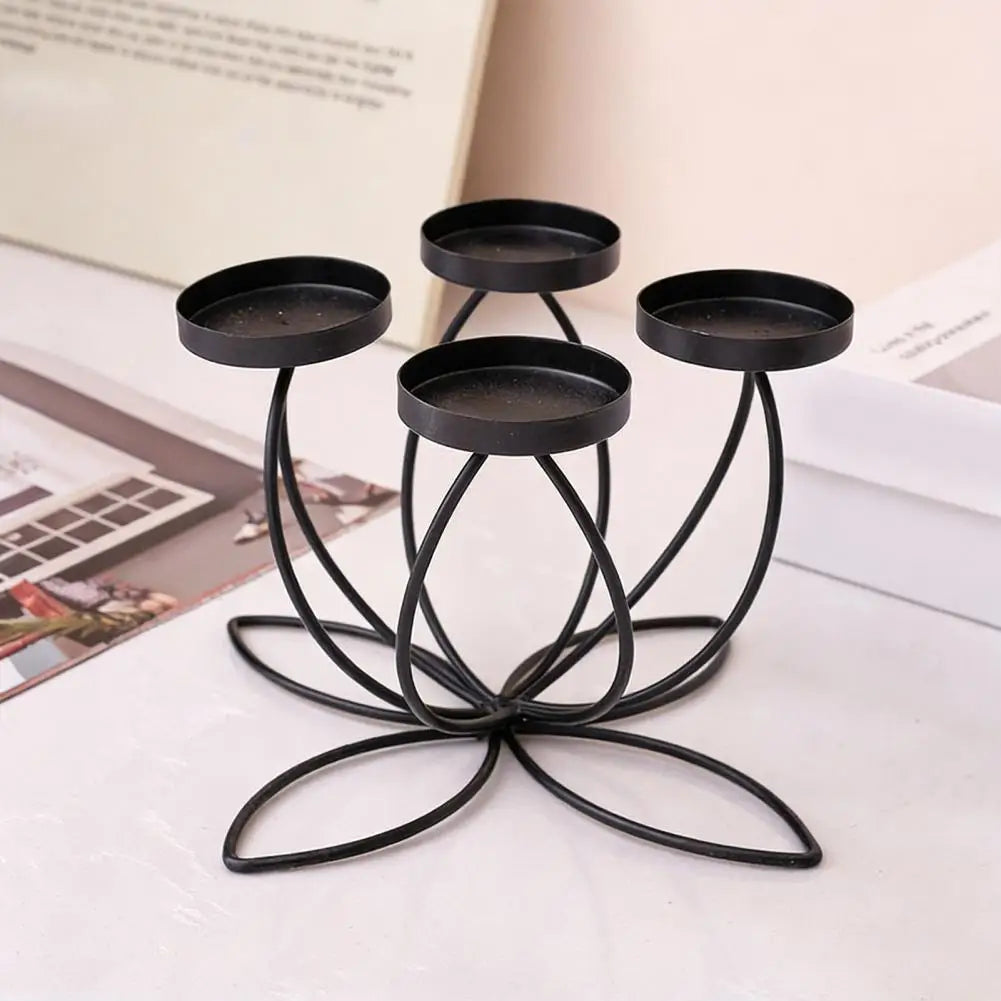 Iron Candle Holder Stand | 1/3/4/5 Candle Tabletop Candlestick Candle Holder Stand Nixie