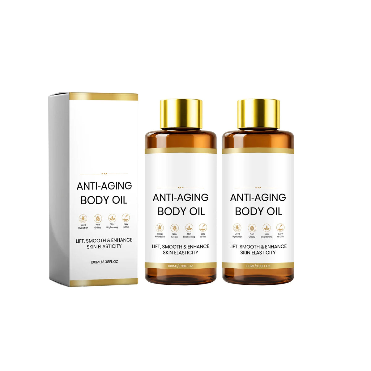 Firming Body Oil – Lightweight Hydrating Moisturizer for Dry Skin Body Oil Nixie 2pcs 100ml