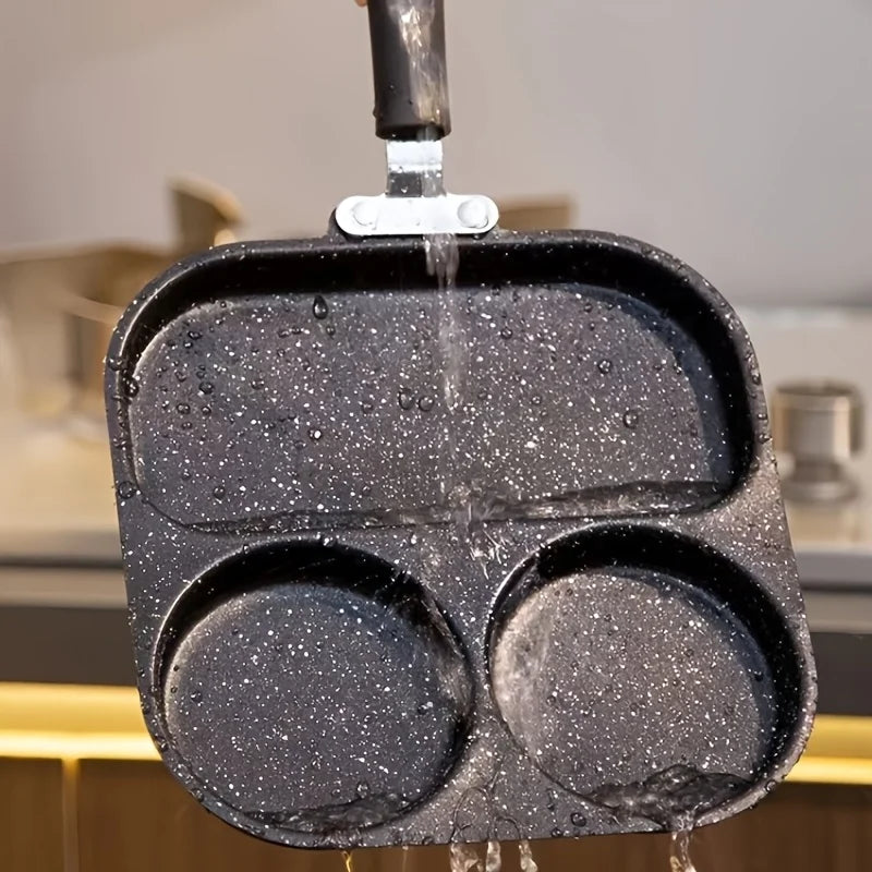 3-in-1 Non-Stick Divided Skillet | Stone Coating Breakfast Pan