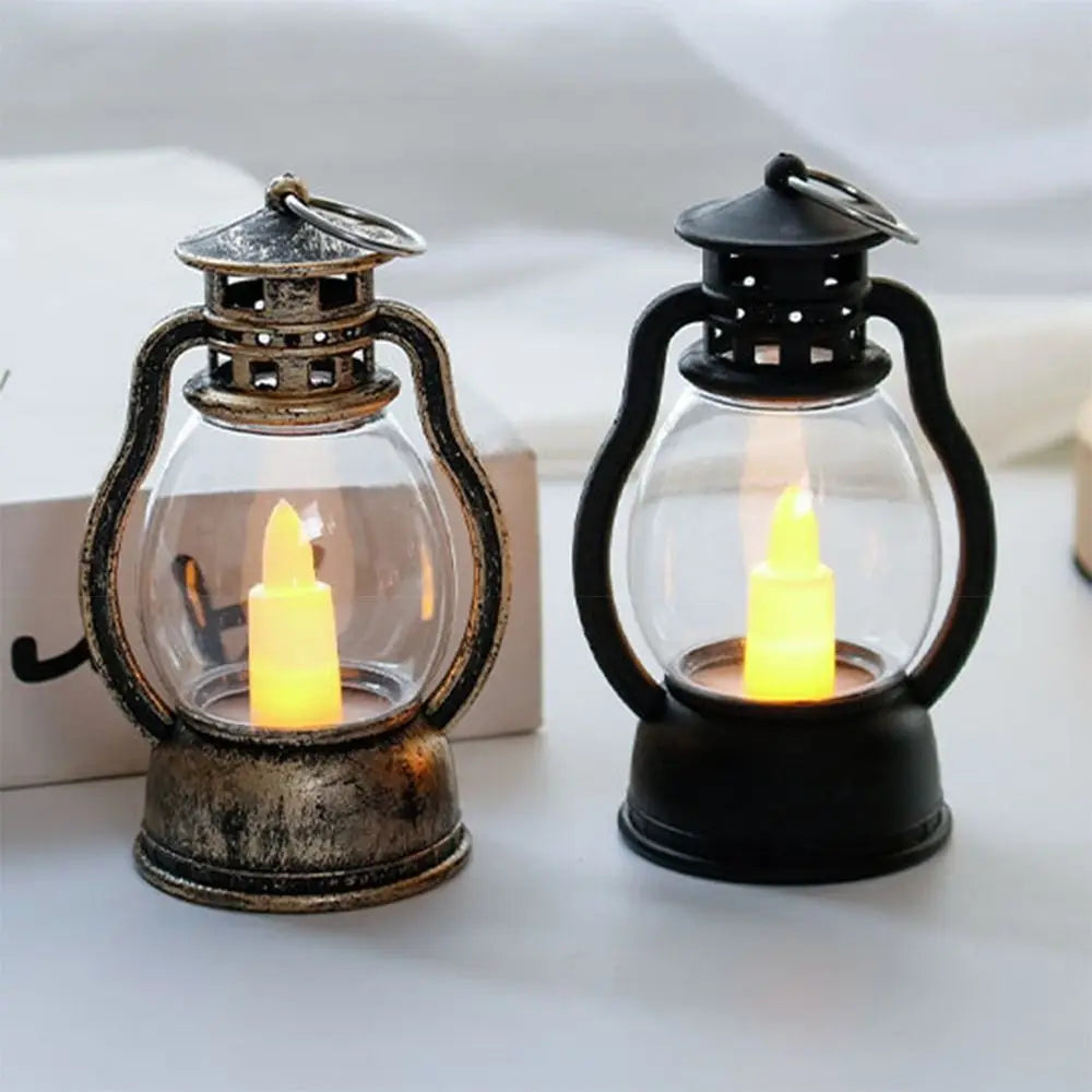 Retro LED Candlestick Hanging Lantern – Warm Ambient Night Light LED Decorative Lantern Nixie