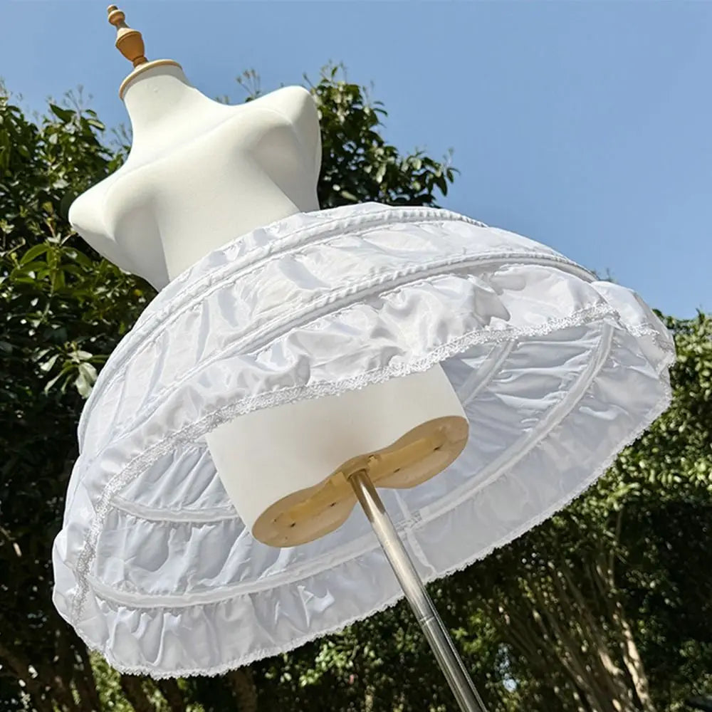 Lolita Hoop Petticoat White Crinoline Underskirt – Cosplay & Wedding Crinoline Petticoat Nixie