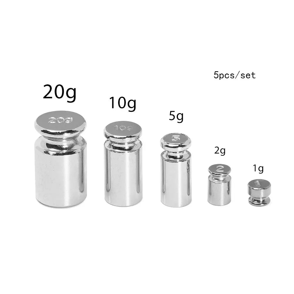 Calibration Weights Set 1g–100g | Chrome Scale Weight Kit Scale Calibration Weights Nixie 1g2g5g10g20g 5pcs