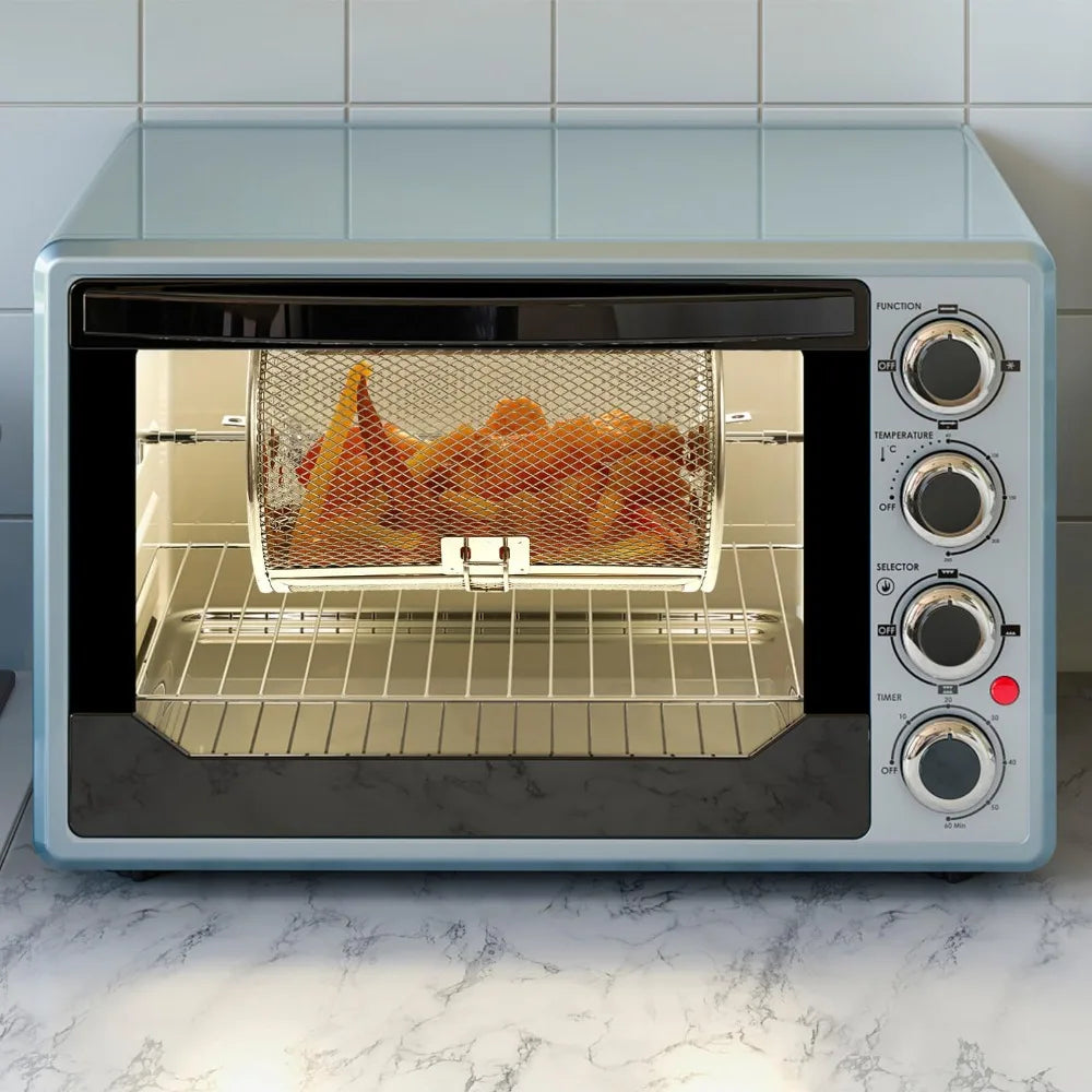 Rotating Oven Crisper Basket – Rolling Grill Cage & BBQ Drum