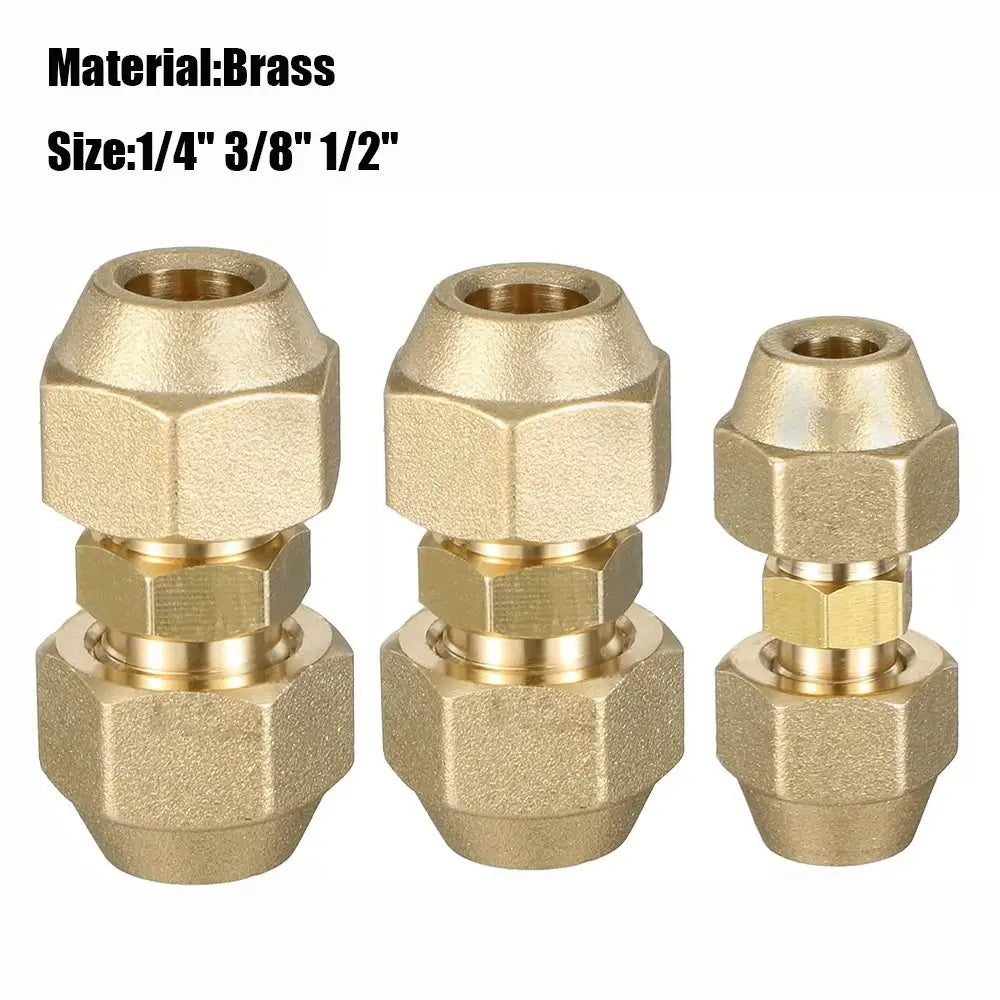 Copper Flare Fitting Extension Joint 1/4" 3/8" 1/2" with Flare Nuts Pipe Flare Fitting Nixie