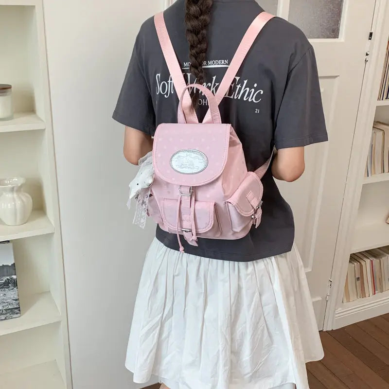 Nixie Star Backpack for Women – Small Korean College Style Bag Women's Backpack Nixie Pink