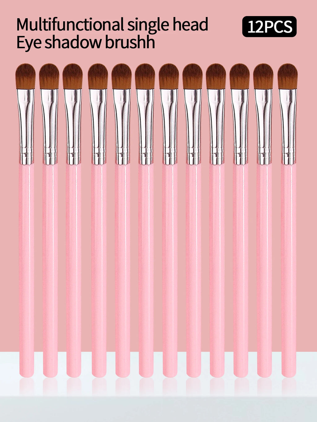 12Pcs Pink Eyeshadow & Concealer Brushes – Soft Synthetic Set Makeup Brush Set Nixie