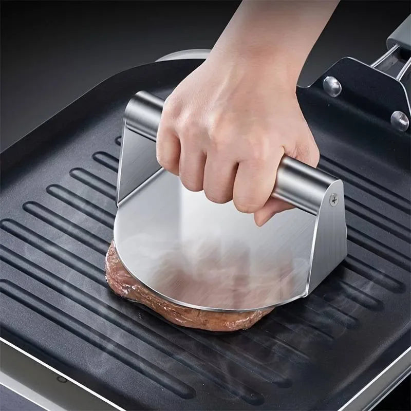 Stainless Steel Smash Burger Press – Non-Stick Patty Maker Burger Press Nixie