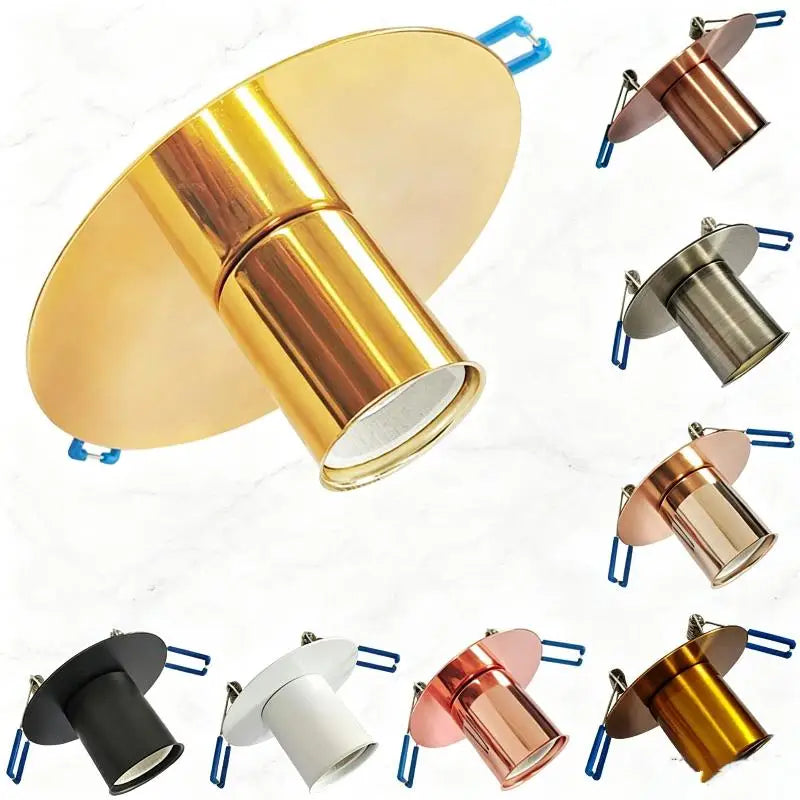 E27 Ceramic Light Socket with Metal Cap & Spring Bracket