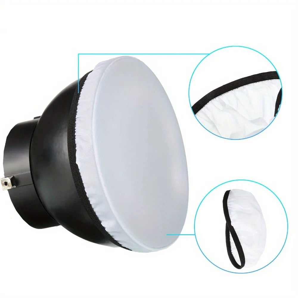 18cm White Diffuser Light Sock Lampshade for Photo Studio
