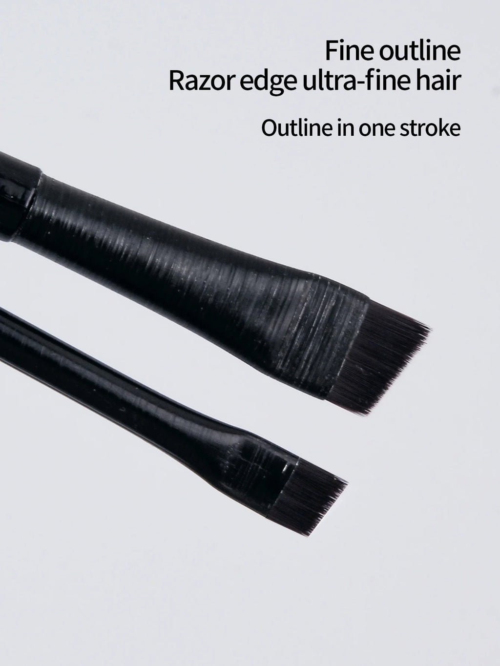Ultra Thin Blade Eyeliner & Eyebrow Brush Set – 2pc Precision Eye Makeup Brush Nixie