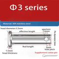 10Pcs M6 Stainless Steel Flat Head Cotter Pin Set GB882 Cotter Pin Set Nixie 10Pcs 6x8mm