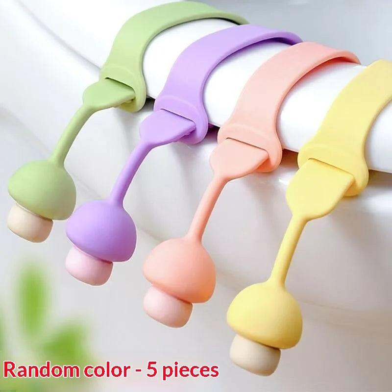 Silicone No-Touch Toilet Seat Lifter – Sanitary Bathroom Handle Toilet Seat Lifter Nixie 5pcs