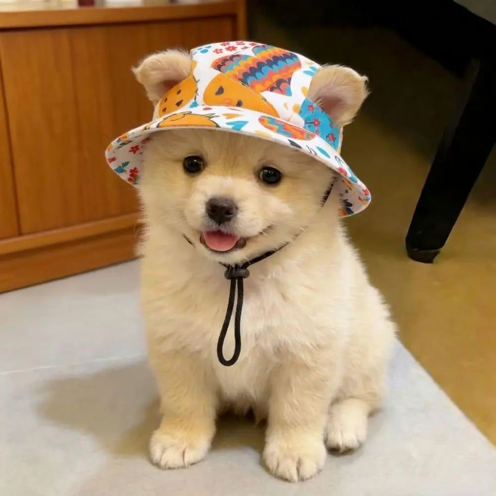Breathable Pet Sun Hat UV Protection Bucket Hat for Dogs & Cats Pet Sun Hat Nixie