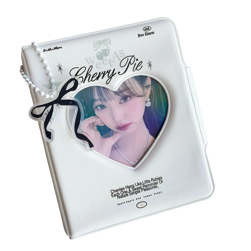Kpop Photocard Binder Mini 3 Inch Photo Album Sweet Bow Storage