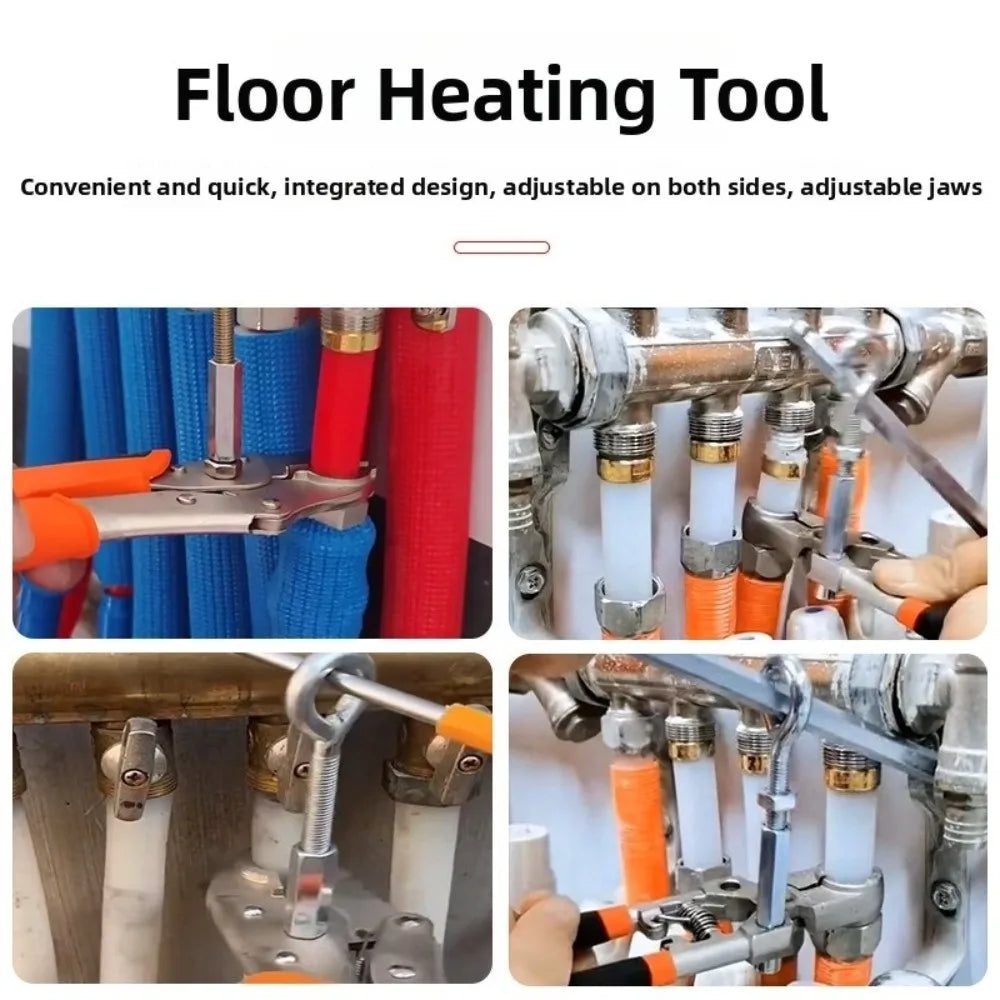 Adjustable Floor Heating Pipe Removal Pliers | Radiant Wrench