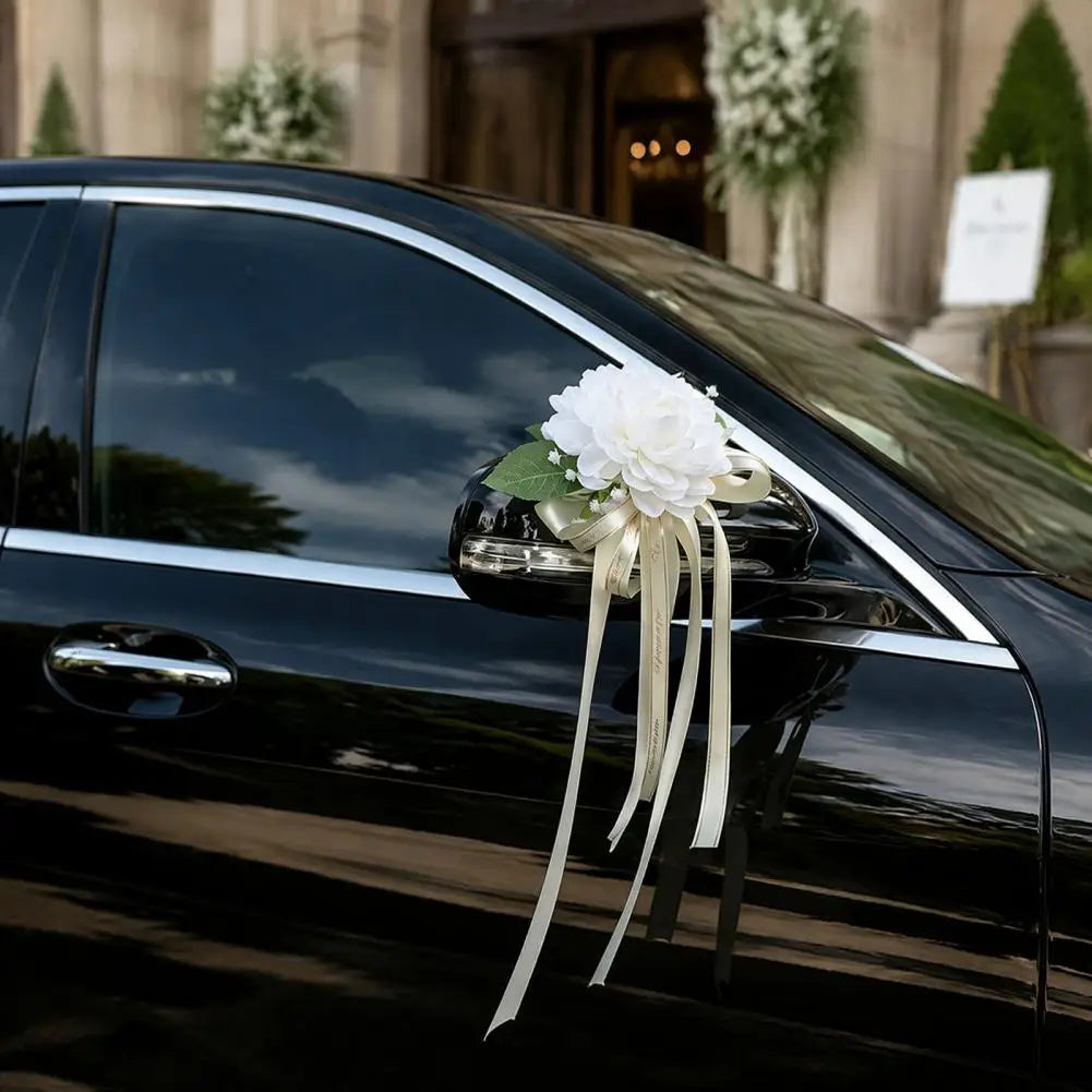 Artificial Dahlia Wedding Car Decoration with Suction Cup Wedding Car Decoration Nixie