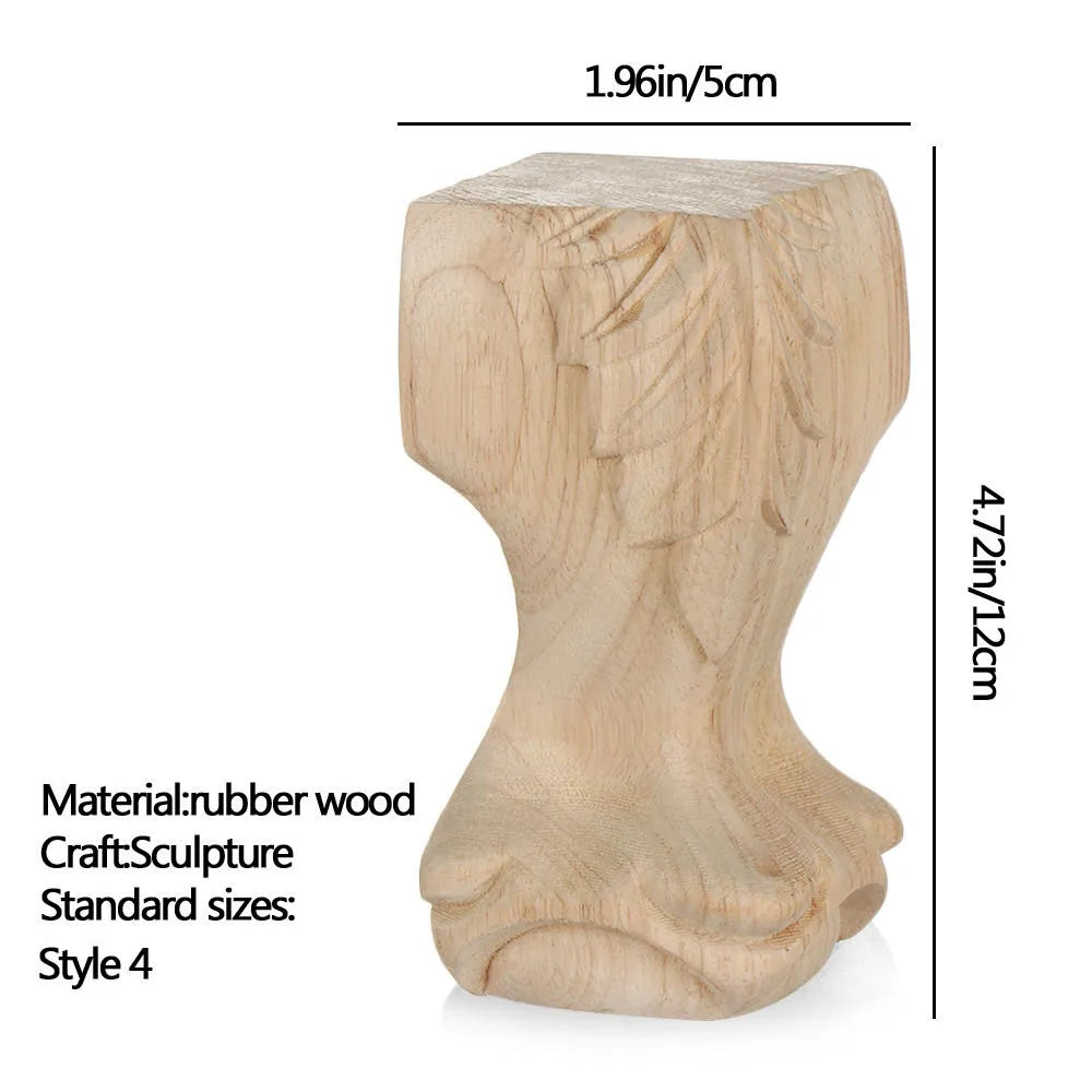 Vintage European Wood Carved Furniture Legs & Cabinet Feet