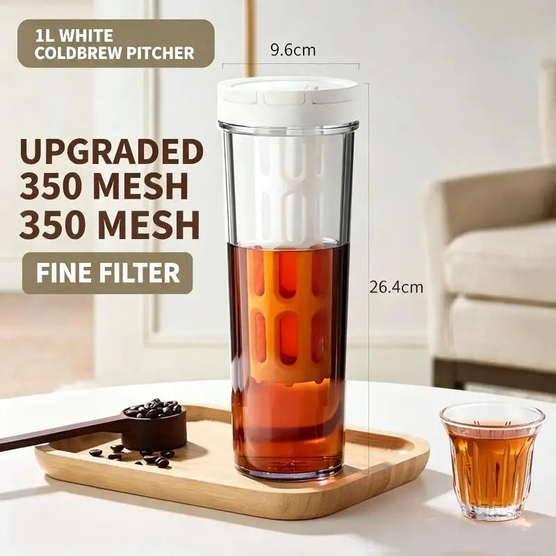 1L Cold Brew Coffee Maker & Fruit Infuser Bottle | BPA-Free Cold Brew Infuser Bottle Nixie