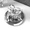 Kawaii Heart Toilet Flush Button Cover | Cute Bathroom Decor Toilet Button Cover Nixie Clear