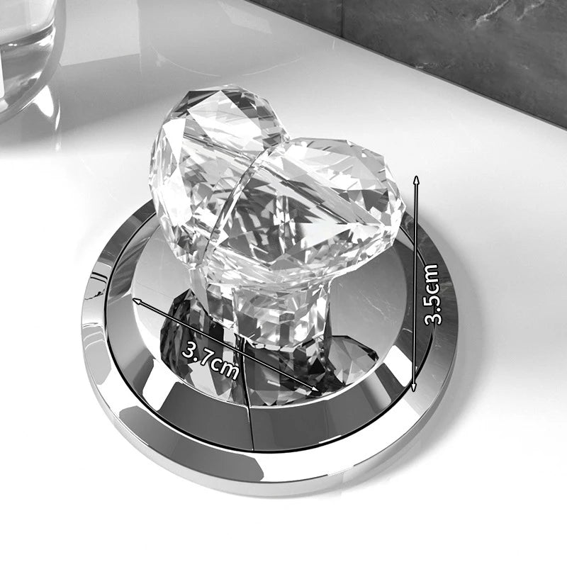 Heart Shaped Toilet Flush Button Cover | Kawaii Bathroom Decor Bathroom Accessory Nixie Clear
