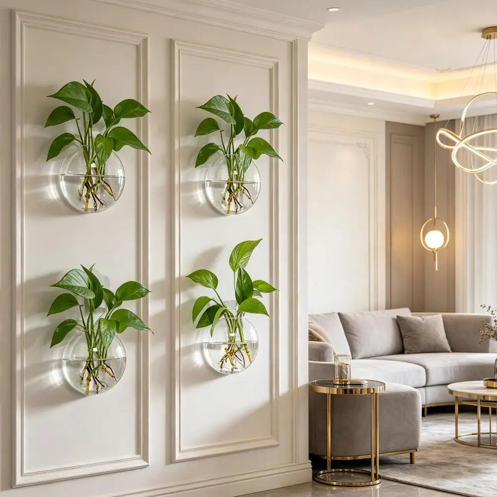 Wall Hanging Glass Planter | Hydroponic Vase Terrarium